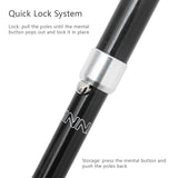 (Pack of 1) BISINNA / Folding Trekking Poles Carbon Fiber Collapsible Telescopic Sticks Lightweight Walking Stick Hiking Climbing