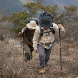 (Pack of 1) BISINNA / Folding Trekking Poles Carbon Fiber Collapsible Telescopic Sticks Lightweight Walking Stick Hiking Climbing