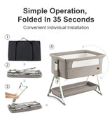 Baby Beside Sleeper Newborn Bassinet Multifunction Crib Portable Folding Travel Baby Bed Free Shipping on 2023