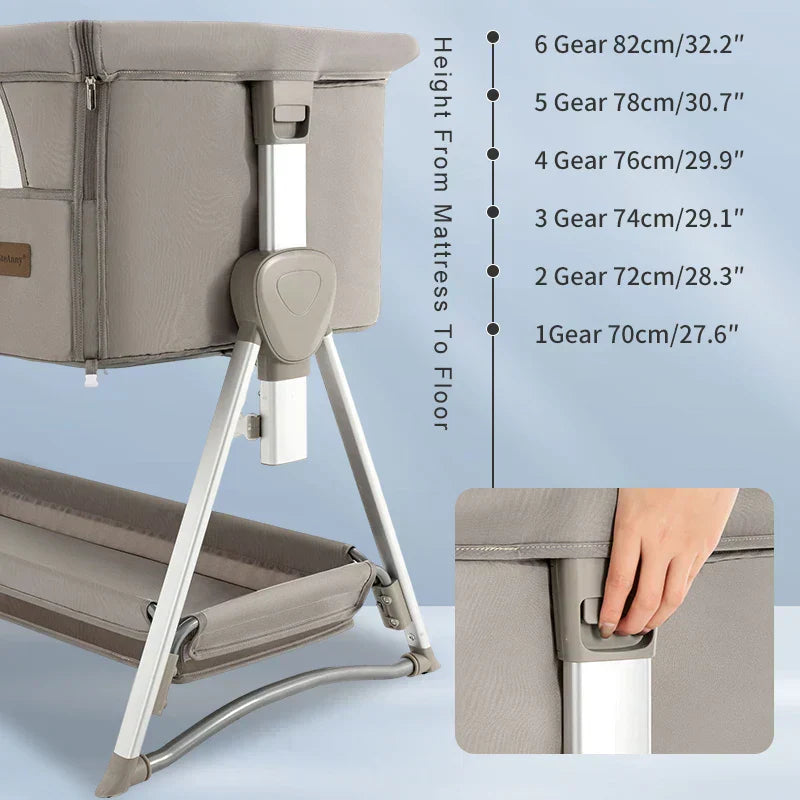 Baby Beside Sleeper Newborn Bassinet Multifunction Crib Portable Folding Travel Baby Bed Free Shipping on 2023
