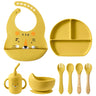 Baby Items With Free Shipping Silicone Baby Cups Bowls Bibs Suction Dishes Utensils Sets 100% Food Grade Silicone Baby Stuff