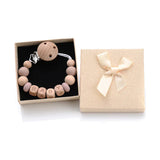 Boxed Personalized Name Baby Nipple Clips Silicone Beaded Soother Pacifier Chains DIY Nursing Toys Anti-Drop Dummy Holder Chain