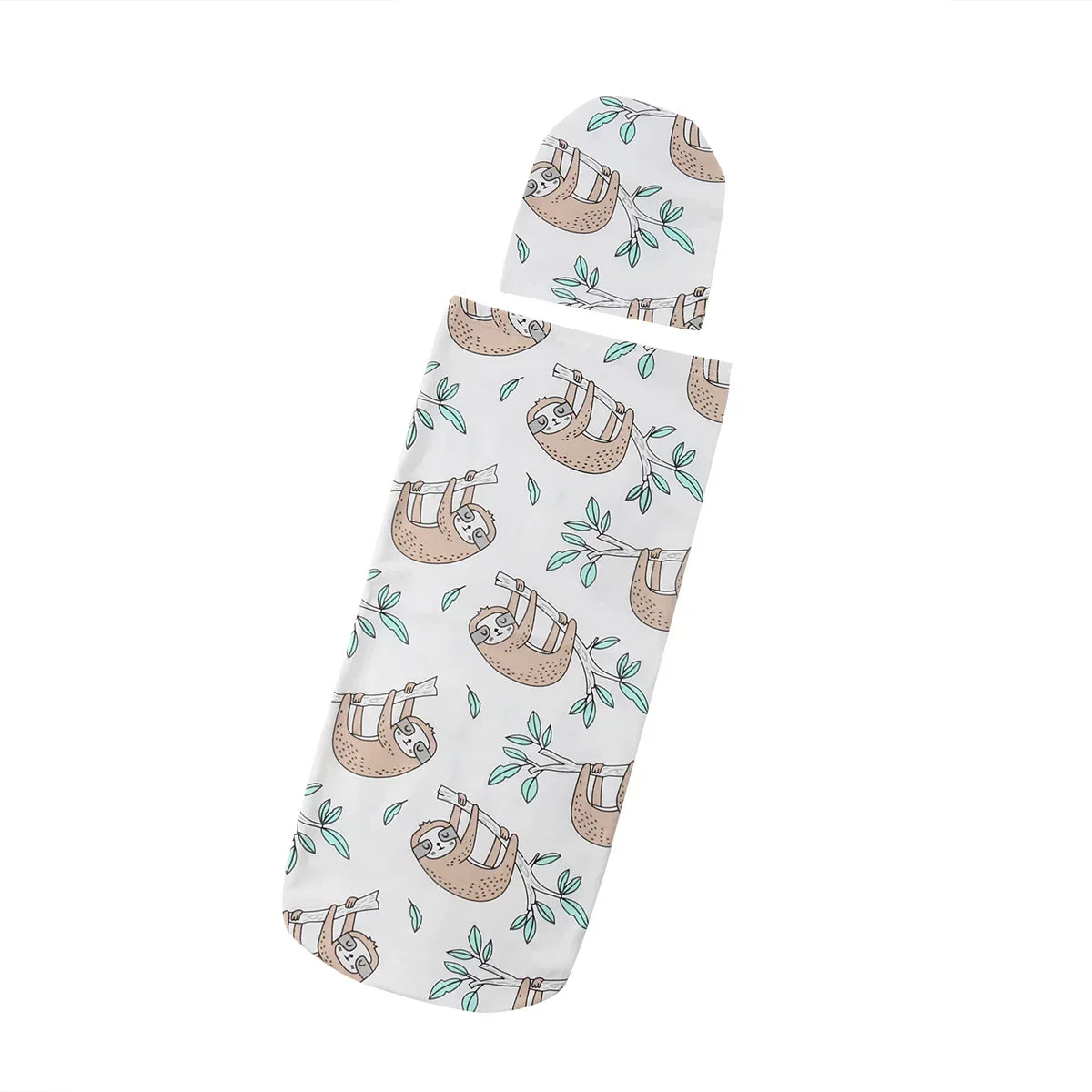 (Pack of 2) Citgeett Newborn Baby Cute Swaddle Blanket Sleeping Swaddle Muslin Wrap+Hat Anime Casual Accessories SS