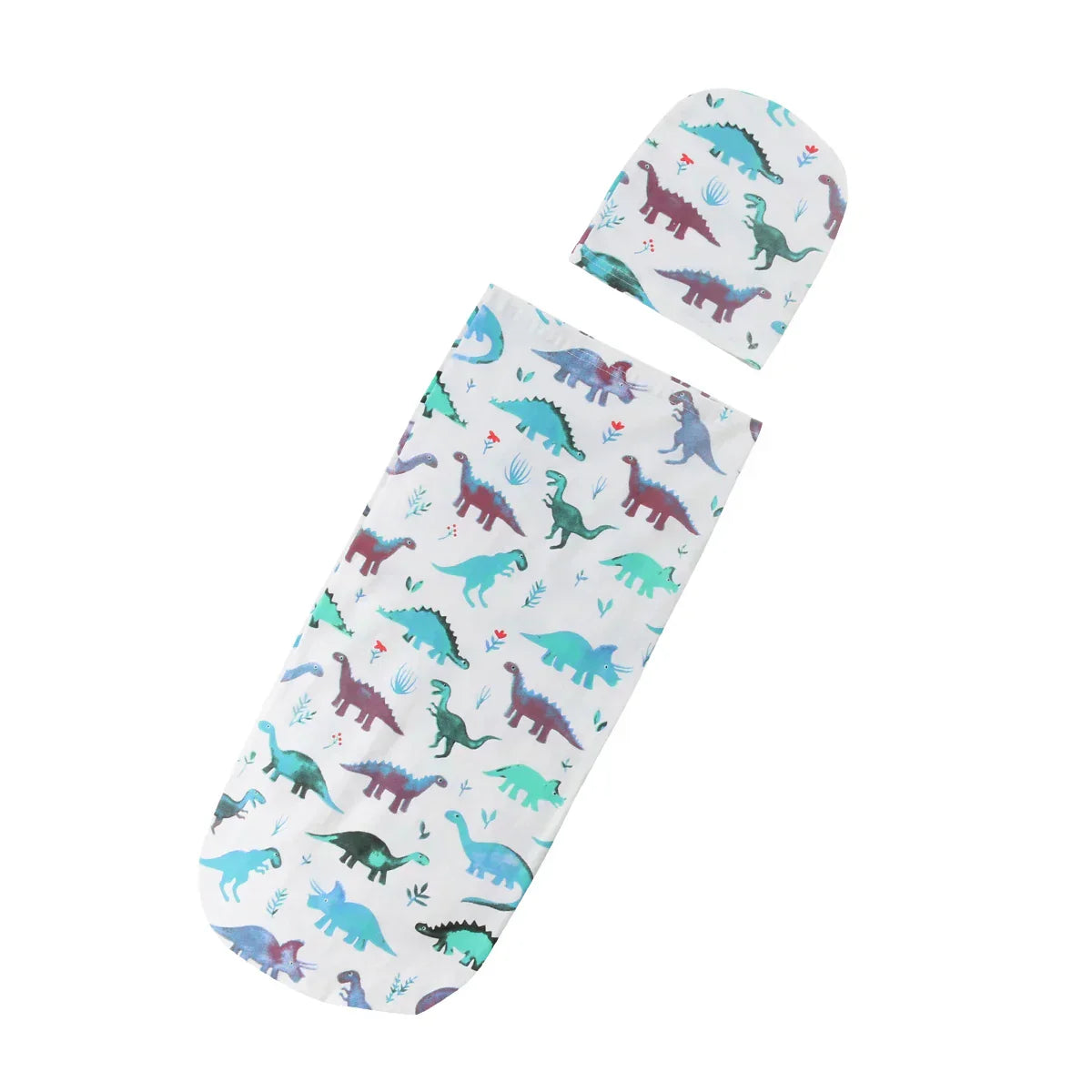 (Pack of 2) Citgeett Newborn Baby Cute Swaddle Blanket Sleeping Swaddle Muslin Wrap+Hat Anime Casual Accessories SS