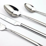 (Pack of 24) Cozy Zone Dinnerware Set Luxury Cutlery Steel Set Quality Tableware Knives Forks Dining Dinner Set Western Food Restaurant