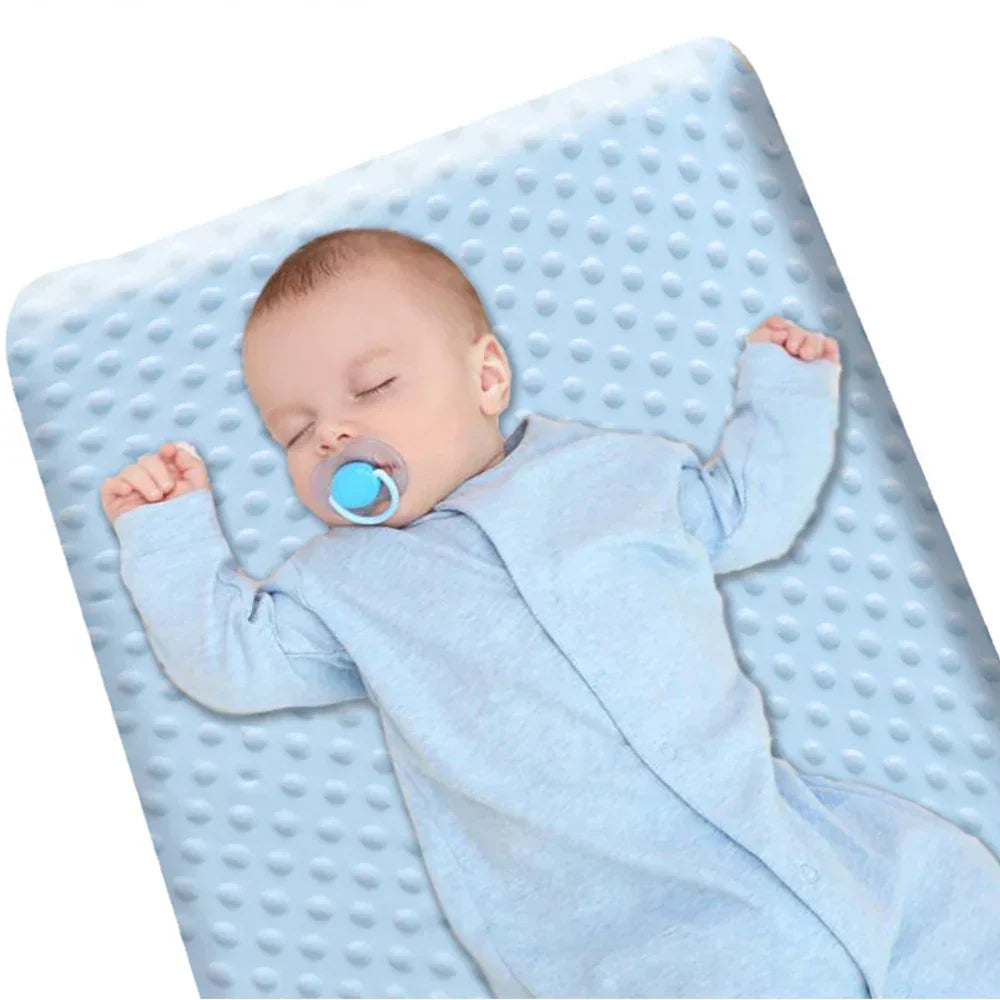 Crib Sheets 3D Dot Velvet Bed Cover Children'S Thickened Warm Baby Crib Protector Solid Color Set Of Sheets Baby Crib Winter