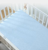 Crib Sheets 3D Dot Velvet Bed Cover Children'S Thickened Warm Baby Crib Protector Solid Color Set Of Sheets Baby Crib Winter