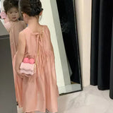 Cute Children's Handbag for Girls Vintage PU Leather Bow-Knot Messenger Purse Bag Girls Single Strap Crossbody Purse Baby Items