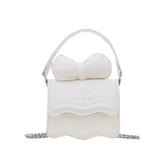 Cute Children's Handbag for Girls Vintage PU Leather Bow-Knot Messenger Purse Bag Girls Single Strap Crossbody Purse Baby Items