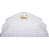 Delta Children Princess Crown Wood Toddler Bed, Greenguard Gold Certified, White/Pink wooden bed kid bed