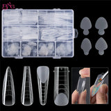 Duet System Dual Form Set Easily for French Manicure Square Almond Reuse Silicone Nail Sticker for Top Mold French Nail Art Tool