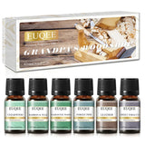 (Pack of 6) EUQEE /set Fragrance Oil Gift Kit For Diffuser Coffee Bakery Harvest Spice Pumpkin Pie Forest Pine Sweet Fruit Aroma Oils