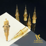 (Pack of 20) EZ V-Select Tattoo Cartridge Needles #10 0.30mm Bugpin Round Liner for Cartridge Tattoo Machine Tattoo Grips /Box