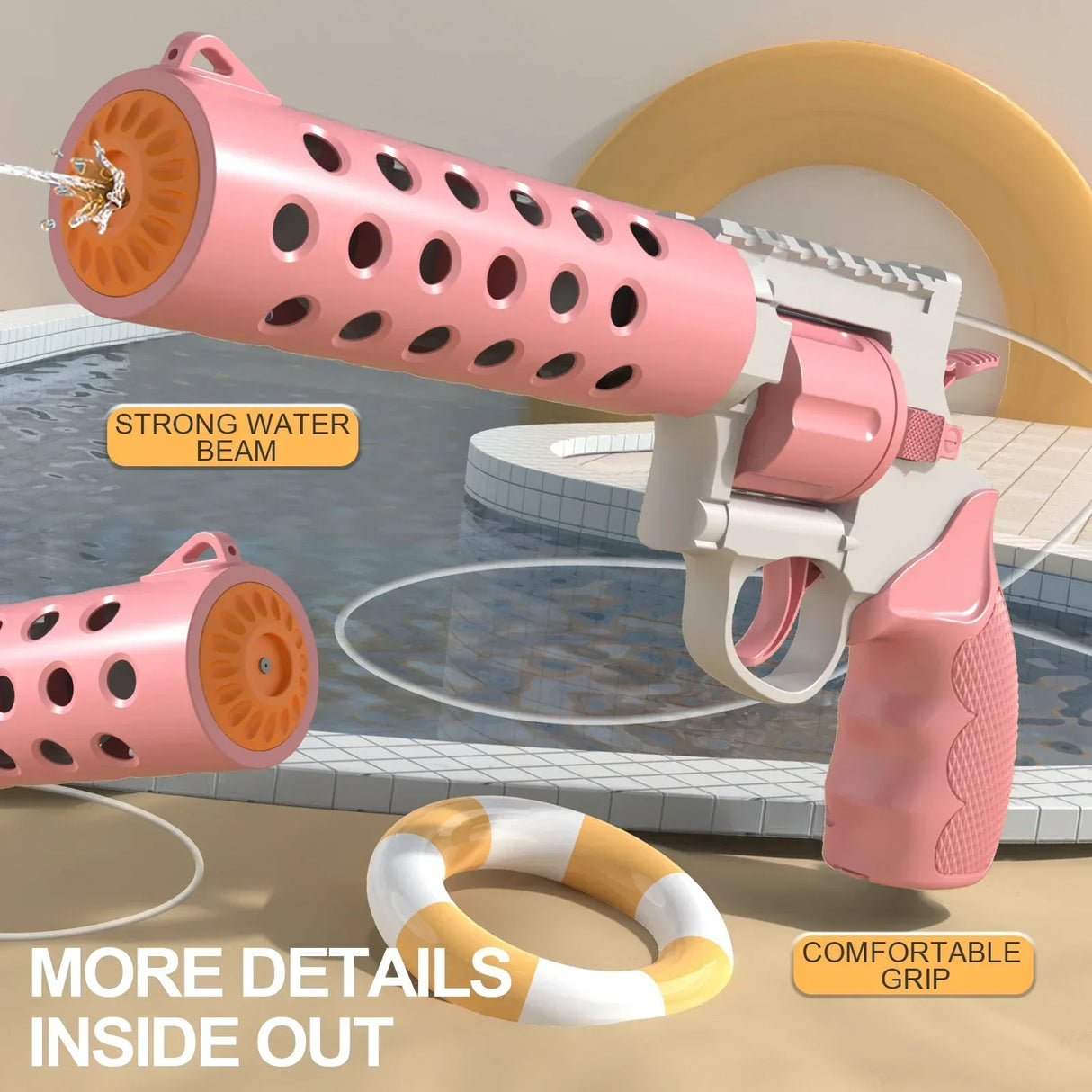 Electric Water Gun with Backpack Automatic Double Water Blaster Large Capacity Soaker Splashing Toy Summer Outdoor Party Games