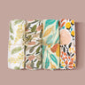 (Pack of 4) Elinfant Rainbow Color 100% Cotton Gift Set Popular Muslin Swaddle Blankets Bamboo Cotton Newborn Baby Bath Towel Wrap