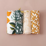 (Pack of 4) Elinfant Rainbow Color 100% Cotton Gift Set Popular Muslin Swaddle Blankets Bamboo Cotton Newborn Baby Bath Towel Wrap