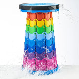 Folding Telescopic Stool Portable Lightweight Thickened Plastic Stools Household Round Stable Structure Chair Lounge Furniture