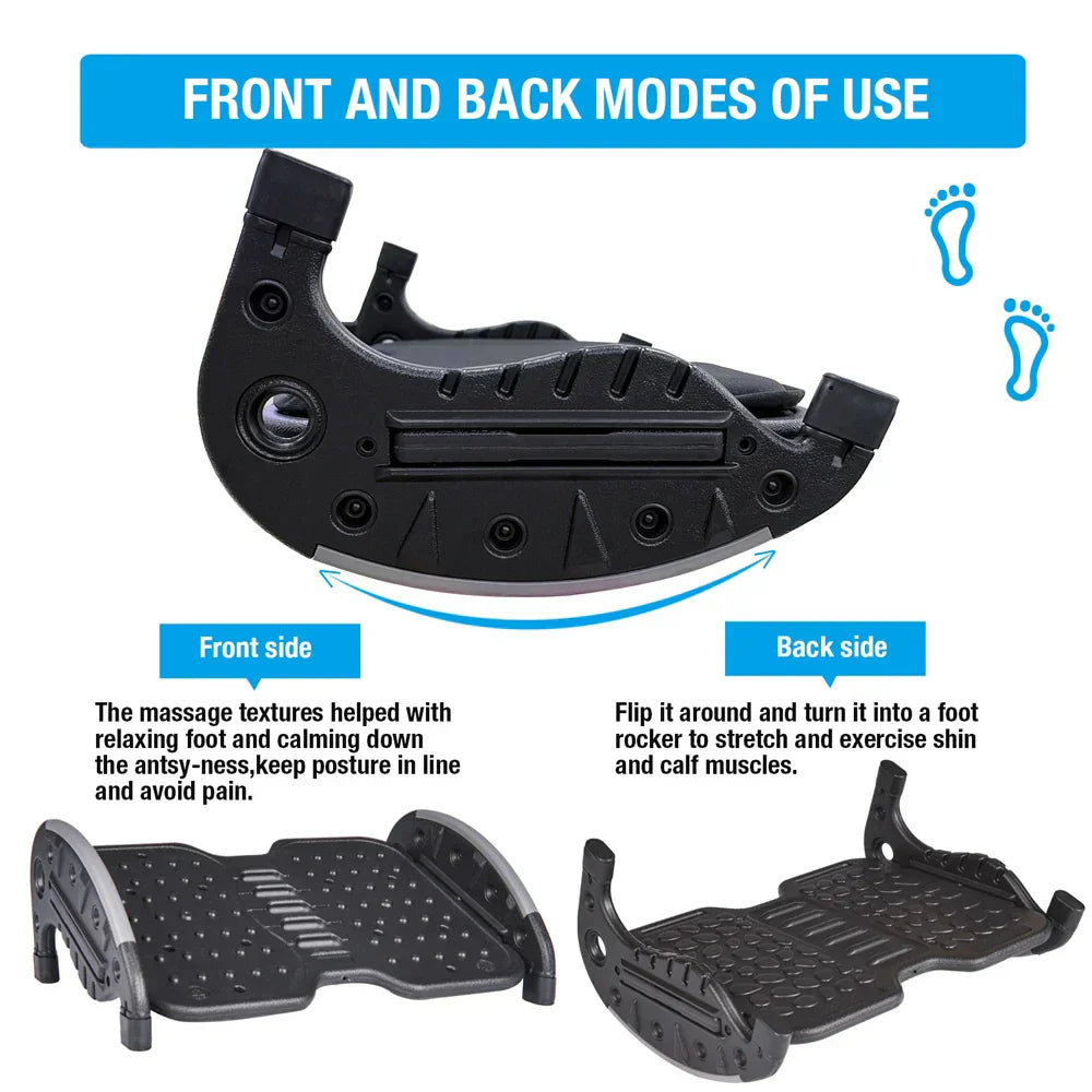 Foot Rest for Under Desk at Work with Removable Soft Warm Foam Cushion Ergonomic Foot Stool with Massage Texture Sturdy Office
