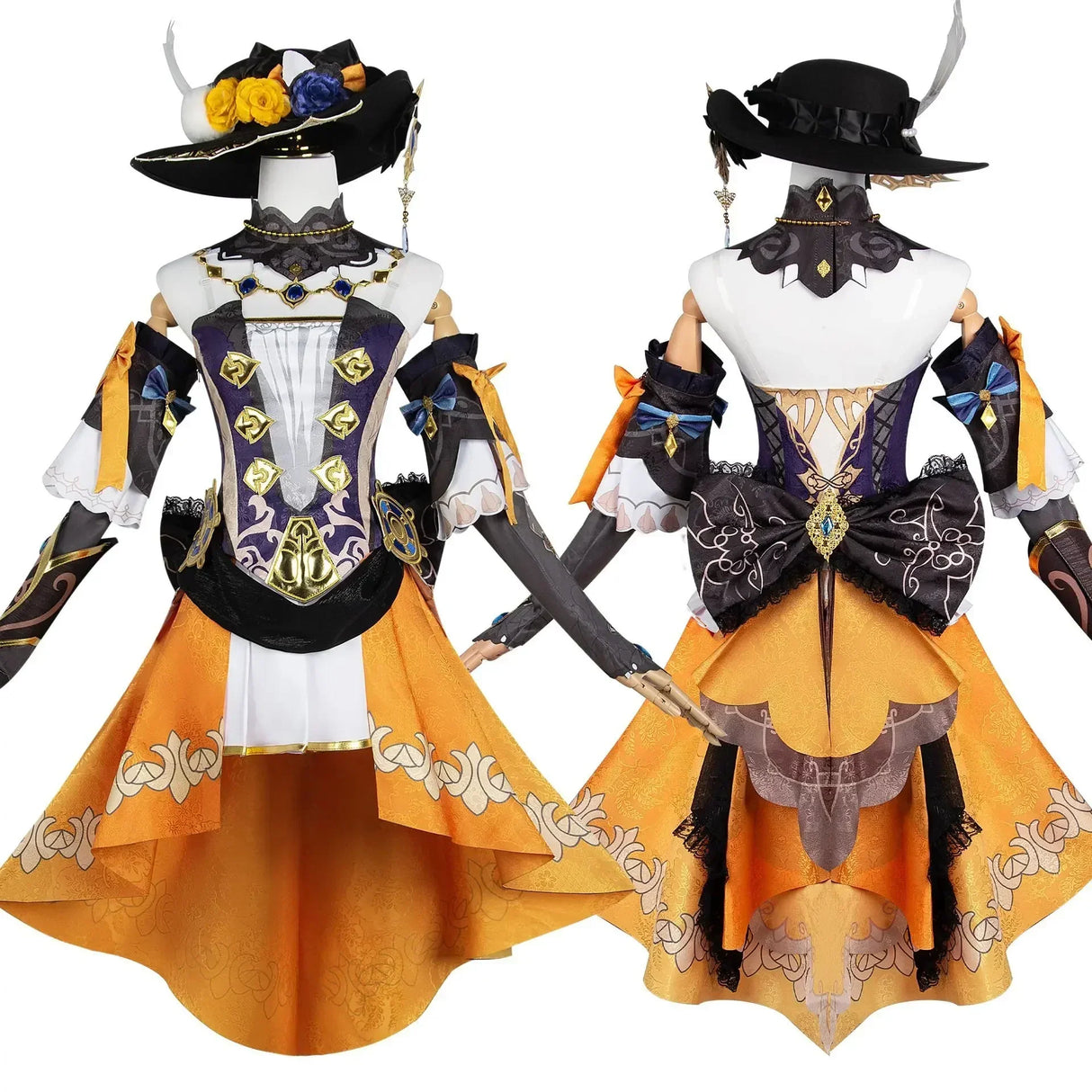 Genshin Impact Navia Cosplay Costume Wig Hat Set Women Dress Uniform Halloween Party for Girls