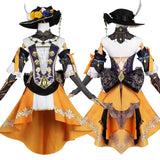 Genshin Impact Navia Cosplay Costume Wig Hat Set Women Dress Uniform Halloween Party for Girls