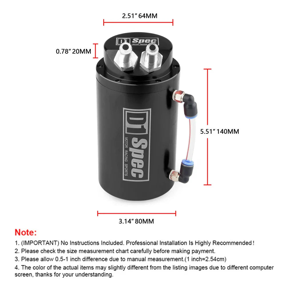 Car Fuel Tanks General Modified D1 Oil Breathable Can Round Waste Oil Recycling Filter Tank Auto Fuel Supply System Accessories