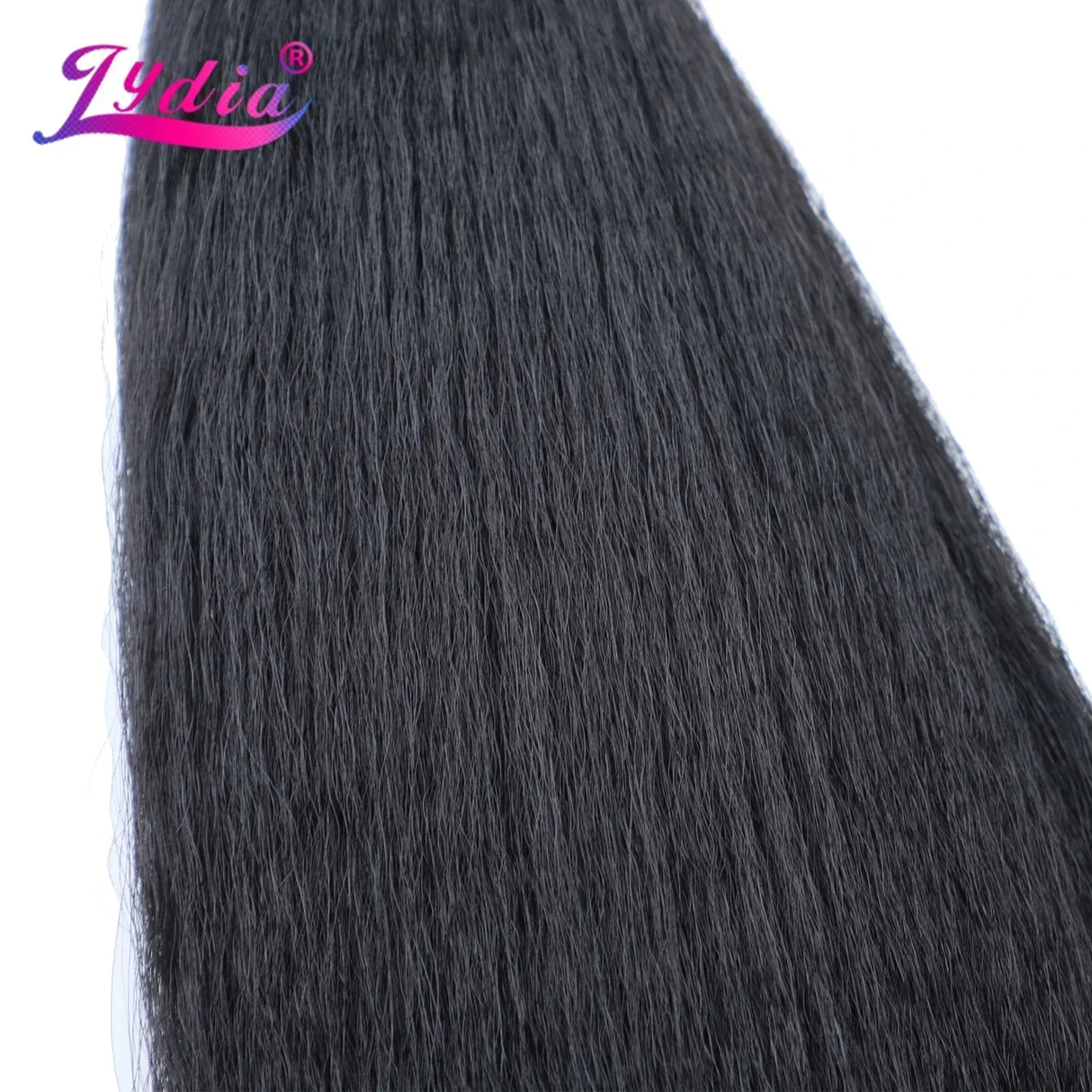 (Pack of 3) Lydia Kinky Straight Bundles Synthetic Hair Extension Freetress Crochet Kanekalon Bulk Jumbo Braiding Afro 10-41Inch Black