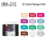 WINSOR&NEWTON 6/12 Colors ProMarkers Alcohol base ink Twin tips Professional Art Marker Pen Drawing Supplies