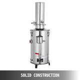 (Pack of 29) VEVOR 500ML 2L 3L 5L Lab Pure Water Distiller Electric Stainless Moonshine Still Filter And 24/40 Chemistry Glassware Kit