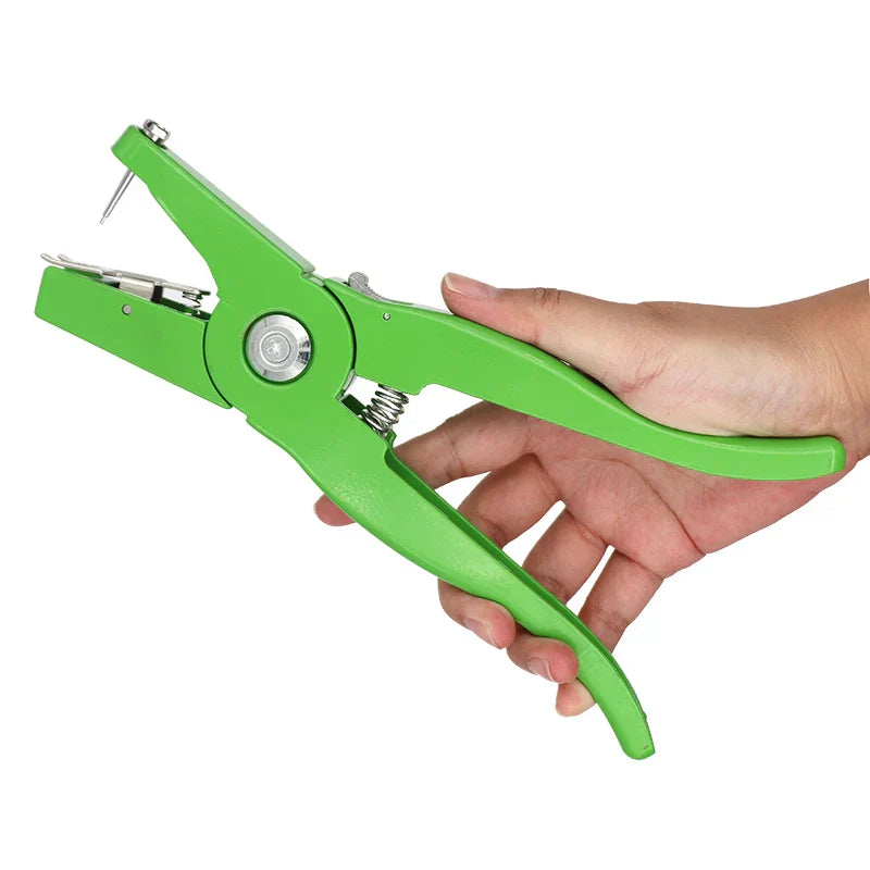 (Pack of 1) Ear Tag Clamp & Cutter Pliers Tag Applicators Farm Animal Metal Ear Thorn Tongs Swine Cow Sheep Rabbit Identification Tool