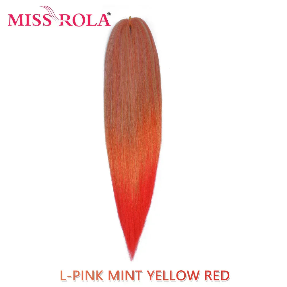 Miss Rola Synthetic 28Inch 100G 2023 New Hair Extension Yaki Straight Jumbo Braiding Hair Pre-Stretched Braid Kanekalon Hair