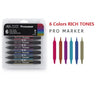 WINSOR&NEWTON 6/12 Colors ProMarkers Alcohol base ink Twin tips Professional Art Marker Pen Drawing Supplies