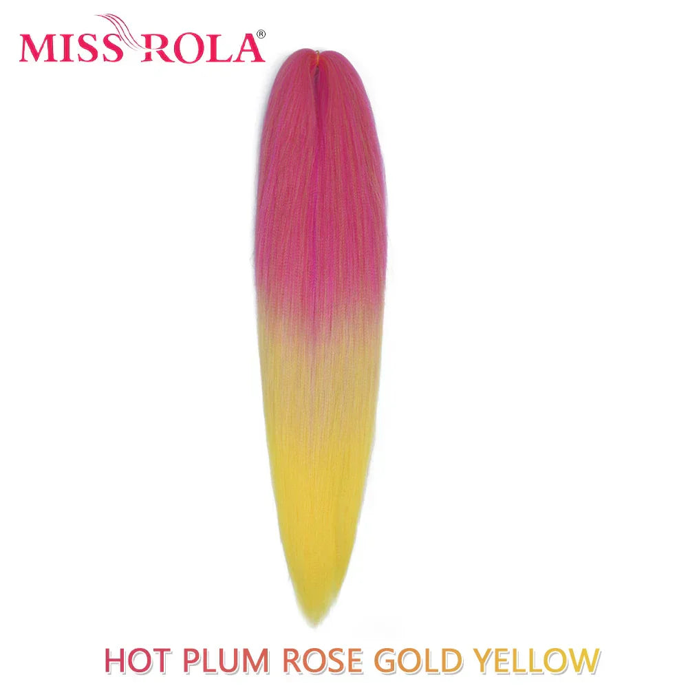 Miss Rola Synthetic 28Inch 100G 2023 New Hair Extension Yaki Straight Jumbo Braiding Hair Pre-Stretched Braid Kanekalon Hair