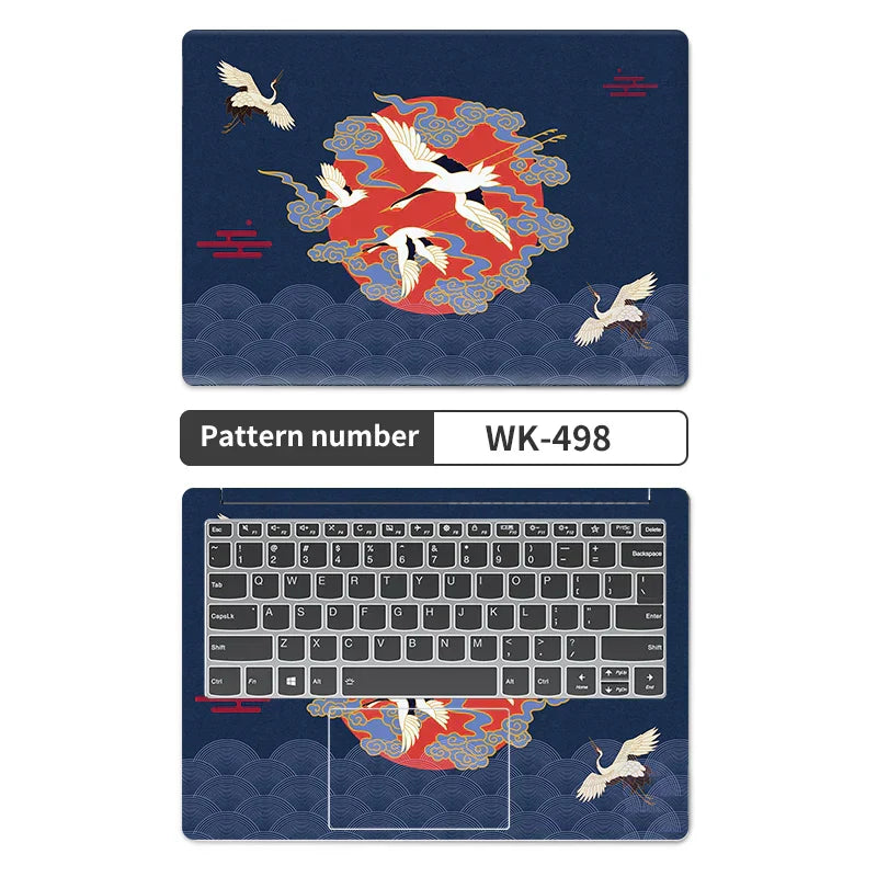 (Pack of 2) Universal Sea Wave Laptop Cover Sticker Skins Notebook Stickers Decal 12"/13"/14"/15"/17"for Macbook /Lenovo/Asus/Hp/Acer