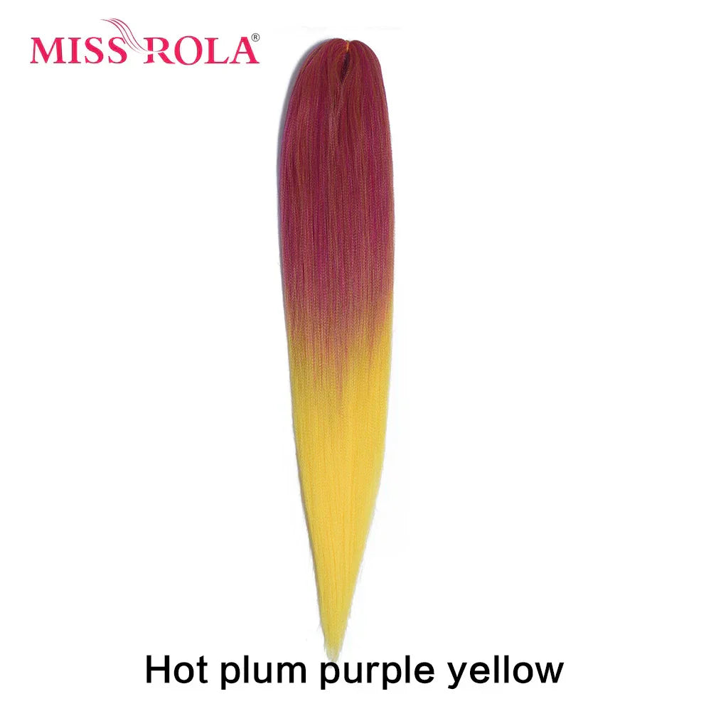 Miss Rola Synthetic 28Inch 100G 2023 New Hair Extension Yaki Straight Jumbo Braiding Hair Pre-Stretched Braid Kanekalon Hair