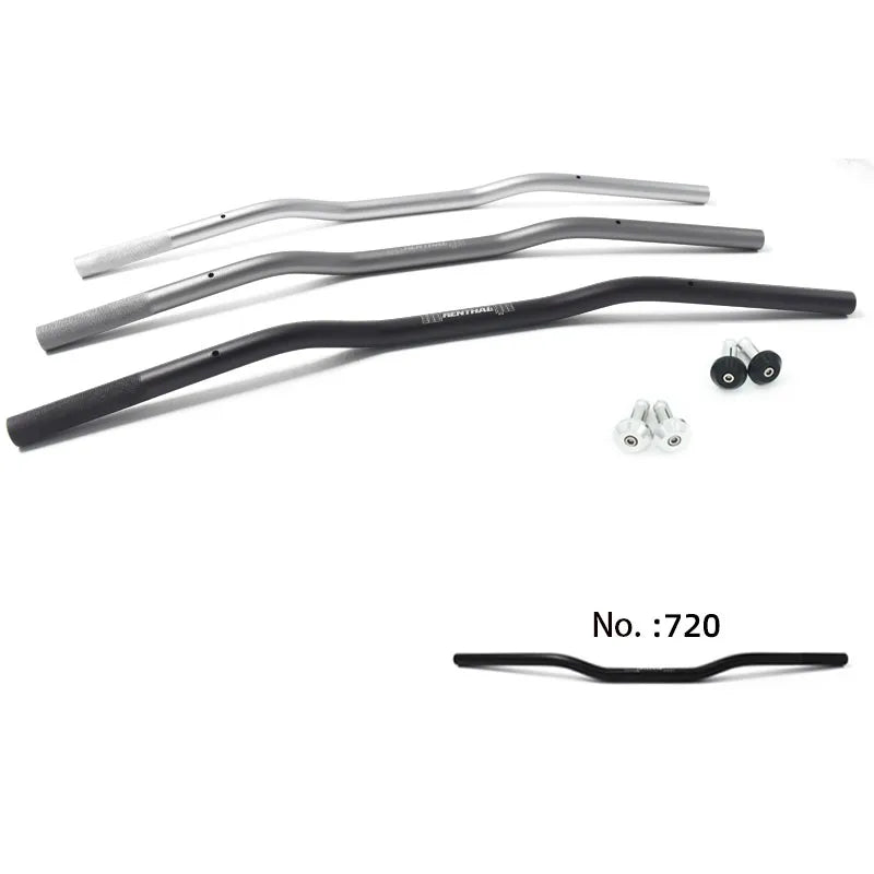 730MM 22MM Vintage Motorcycle Lower Handle bar 6061 Aluminum Alloy Flat low Handle bar tracker scrambler