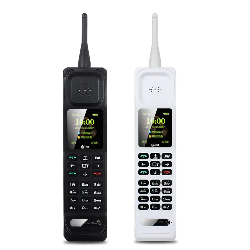 With Antenna Retro Style Big Bar Mobile Phone Strong Signal Power Bank Dual Sim 4500mAh Flashlight MP3 MP4 Vibration Bluetooth
