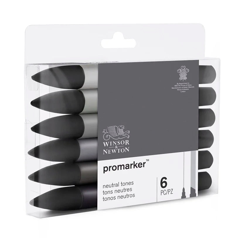 WINSOR&NEWTON 6/12 Colors ProMarkers Alcohol base ink Twin tips Professional Art Marker Pen Drawing Supplies