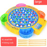 New Kids Fishing Toys Electric Rotating Fishing Play Game Musical Fish Plate Set Magnetic Outdoor Sports Toys for Children Gifts