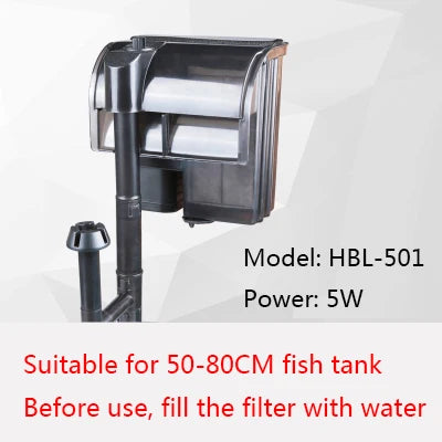 SunSun HBL Series Skimmer Hang On Up Waterfall Filter Water Pumps Hanging External Pump For 15-120L Aquarium Fish Turtle Tank