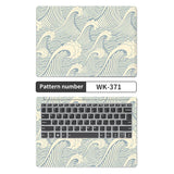 (Pack of 2) Universal Sea Wave Laptop Cover Sticker Skins Notebook Stickers Decal 12"/13"/14"/15"/17"for Macbook /Lenovo/Asus/Hp/Acer
