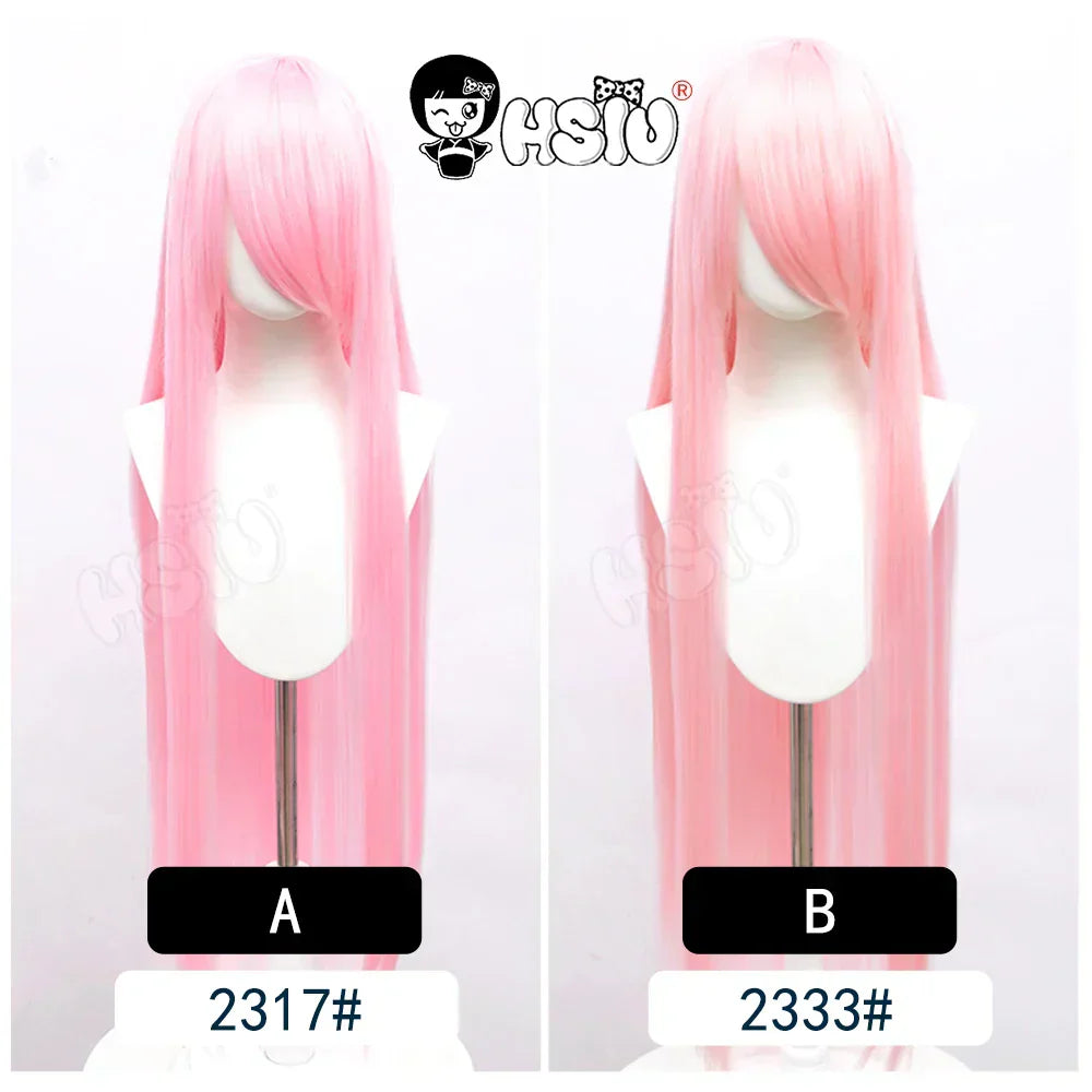 100Cm Long Staight Cosplay Wig HSIU Heat Resistant Synthetic Hair Anime Party wigs 42 color Colourful brand wig cap