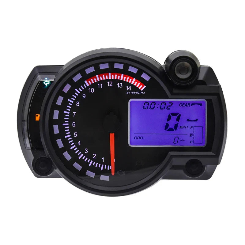 New RX2N LCD Digital Odometer Speedometer Instrument Universal For Motorcycle 299KM/H 7Colors Speed Gauge Meter Sensor Set