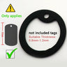 (Pack of 100) Wholesale Black Silencer Military Man Tag Accessories Dog Tag For Man Silencer Rubber Round Jewellery Tag