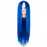 Black Wig Fei-Show Synthetic Heat Resistant Long Straight Middle Part Line Costume Cosplay Hair 26 Inches Salon Party Hairpieces