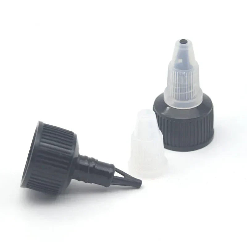 (Pack of 30) 30ml 60ml 100ml 120ml 150ml Plastic Empty Ink Vial Twist Top Black Cap Transparent Clear Bottle Tattooing Accessories