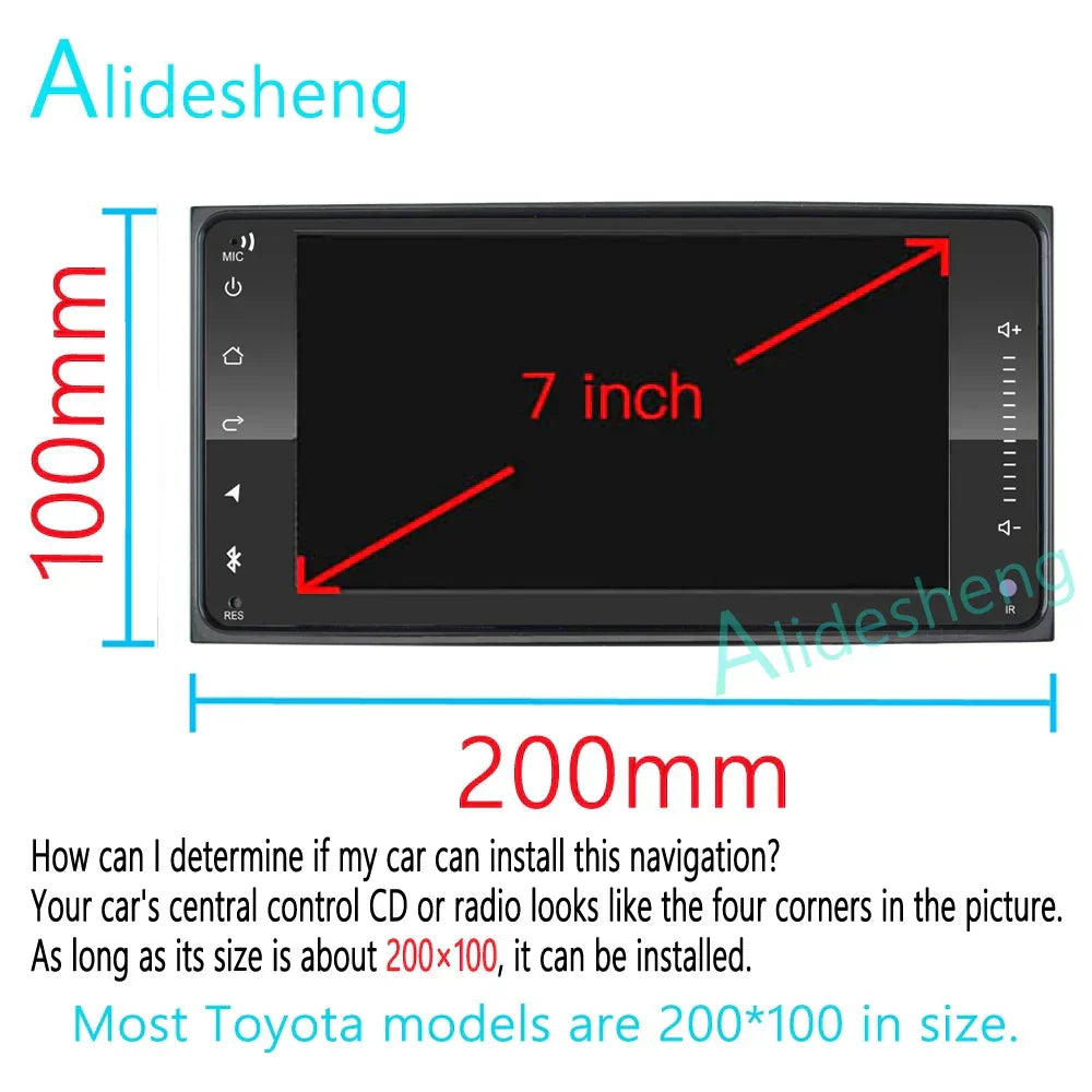 8core carplay 2G+32G Universal Android 11.0 2din Car Radio accessories Player Car Multimedia for toyota COROLLA yaris CAMRY RAV4
