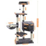 Free Shipping Multi-Level Cat Tree For Cats With Cozy Perches Stable Cat Climbing Frame Cat Scratch Board Toys Cat Furniture