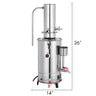 (Pack of 29) VEVOR 500ML 2L 3L 5L Lab Pure Water Distiller Electric Stainless Moonshine Still Filter And 24/40 Chemistry Glassware Kit