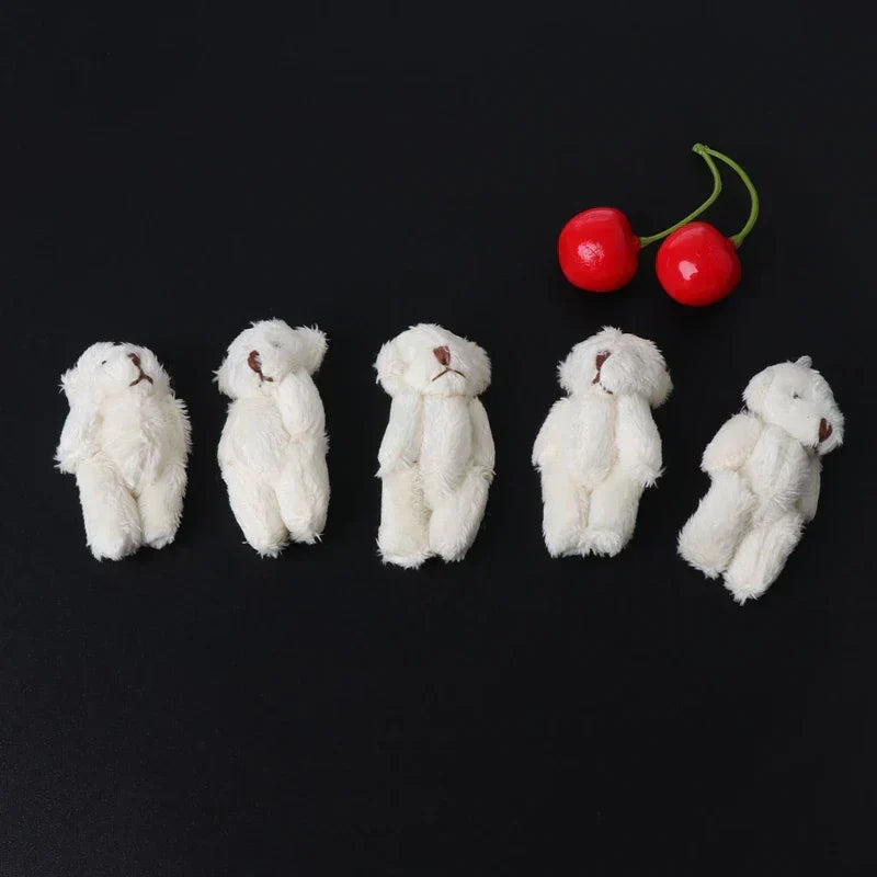 (Pack of 15) /10/ Kawaii Small Bears Plush Soft Toys Pearl Velvet Dolls Gifts Mini Teddy Bear for Key Ring Girl Gift Women Favorite