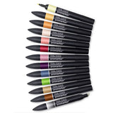 WINSOR&NEWTON 6/12 Colors ProMarkers Alcohol base ink Twin tips Professional Art Marker Pen Drawing Supplies
